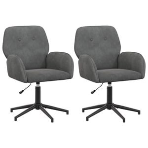 vidaXL Sillas de escritorio giratorias 2 uds. Terciopelo