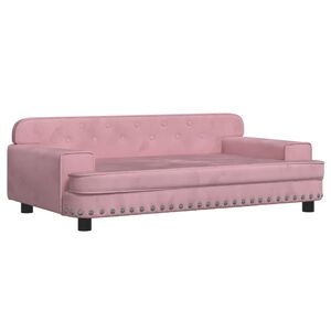 vidaXL Cama para perros de terciopelo rosa 90x53x30 cm