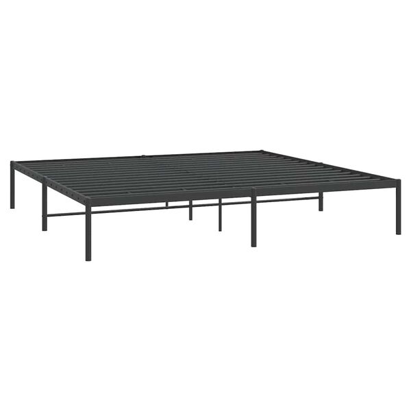 vidaXL Estructura de cama de metal negro 180x200 cm