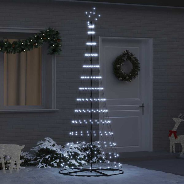vidaXL &Aacute;rbol de Navidad LED con 295 LED con soporte Fr&iacute;o 250 cm Metal