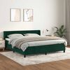 vidaXL Cama box spring con colch&oacute;n terciopelo verde oscuro 160x200 cm