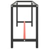 vidaXL Estructura banco de trabajo metal negro y rojo mate 170x50x79cm