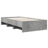 vidaXL Estructura de cama madera de ingenier&iacute;a gris hormig&oacute;n 75x190 cm