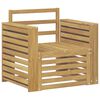 vidaXL Conjunto de sof&aacute;s de exterior Madera de Acacia S&oacute;lida Blanco