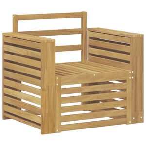 vidaXL Conjunto de sof&aacute;s de exterior Madera de Acacia S&oacute;lida Blanco