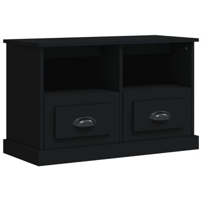 vidaXL Mueble para TV madera contrachapada negro 80x35x50 cm