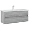 vidaXL Mueble de lavabo madera de ingenier&iacute;a gris Sonoma 100x38,5x45cm