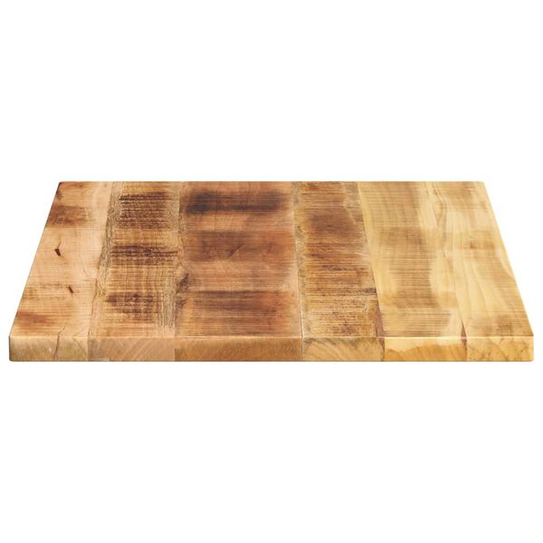 vidaXL Tablero de mesa rectangular madera mango rugosa 80x60x3,8 cm