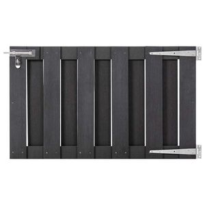 vidaXL Puerta de jard&iacute;n de WPC gris 100x60 cm