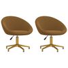 vidaXL Sillas de comedor 2 unidades terciopelo marr&oacute;n