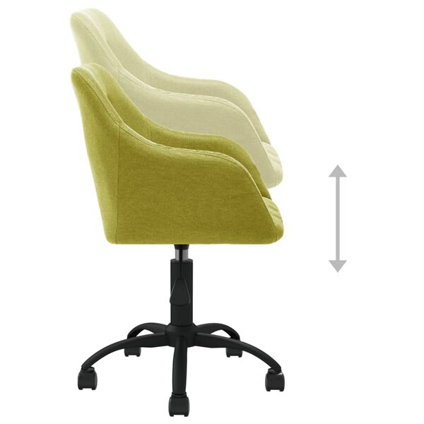 vidaXL Sillas de comedor giratorias 4 unidades tela verde
