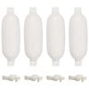 vidaXL Parachoques para barco 4 unidades PVC blanco &Oslash; 16x58 cm