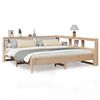 vidaXL Cama con estanter&iacute;a sin colch&oacute;n madera maciza de pino 180x200cm