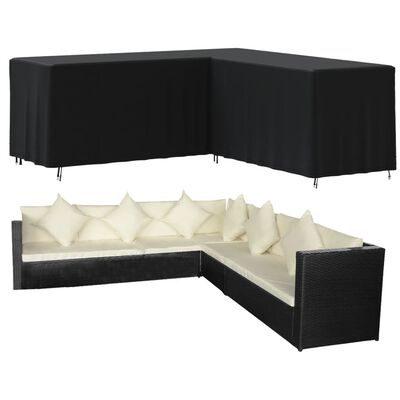 vidaXL Cubiertas de sofá forma L 2 uds tela Oxford 420D 254x254x80 cm