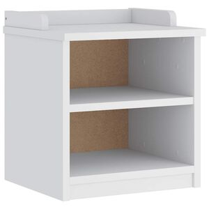 vidaXL Banco de recibidor SANDNES madera maciza pino blanco 45x40x50cm