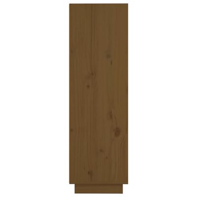 vidaXL Aparador alto de madera maciza de pino marrón miel 37x34x110 cm