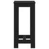 vidaXL Mesa de Bar Roble Negro 51 x 50 x 103.5 cm Madera contrachapada