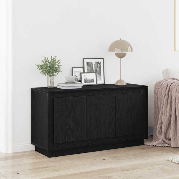 vidaXL Vitrina Roble Negro 102 x 35 x 55 cm Madera contrachapada