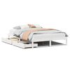 vidaXL Estructura de cama sin colch&oacute;n madera de pino blanca 150x200 cm