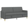 vidaXL Sof&aacute; con almacenamiento Gris oscuro 192 x 78 x 87 cm Poli&eacute;ster
