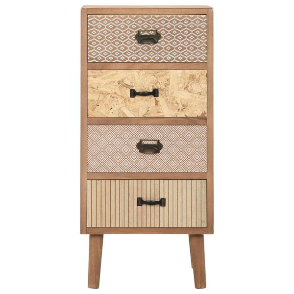 vidaXL Mueble auxiliar con 6 cajones MDF marr&oacute;n 34,5x30x74,5 cm