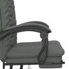 vidaXL Silla de oficina reclinable de tela gris oscuro