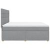 vidaXL Cama box spring con colch&oacute;n tela gris claro 180x200 cm