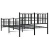 vidaXL Estructura cama sin colchón con estribo metal negro 120x200 cm