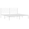 vidaXL Estructura cama sin colch&oacute;n con cabecero metal blanco 183x213cm