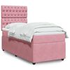 vidaXL Cama box spring con colch&oacute;n terciopelo rosa 90x190 cm