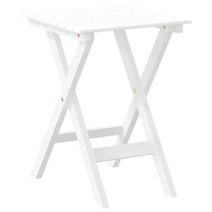 vidaXL Mesa auxiliar plegable madera maciza de &aacute;lamo blanca