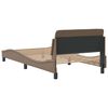 vidaXL Estructura de cama Dover cuero sint&eacute;tico capuchino 100x200cm
