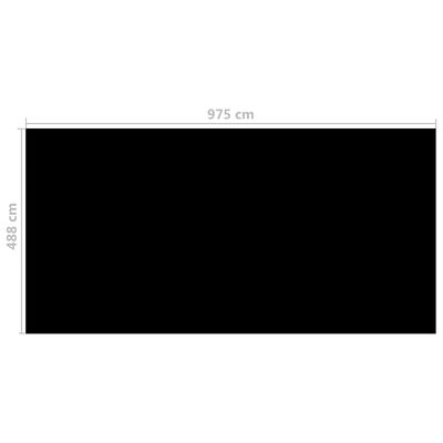 vidaXL Cubierta de piscina PE negro 975x488 cm