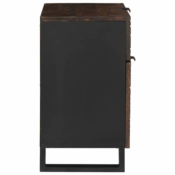 vidaXL Armario de Noche Nogal 50 x 33 x 60 cm Madera maciza de Acacia