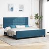 vidaXL Cama tipo Box Spring Azul Oscuro 200 x 200 cm Terciopelo