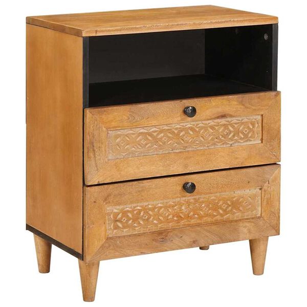 vidaXL Armario de Noche con cajón Marrón Claro 50 x 33 x 62 cm