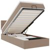 vidaXL Estructura cama otomana colch&oacute;n cuero sint&eacute;tico capuchino