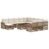 vidaXL Conjunto de sof&aacute;s de jard&iacute;n 13 pcs Beige y blanco crema