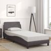 vidaXL Estructura de cama Dover cuero sint&eacute;tico gris 90x200 cm