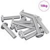 vidaXL Tornillo de Bloqueo Liso 2647 pcs Plateado Acero