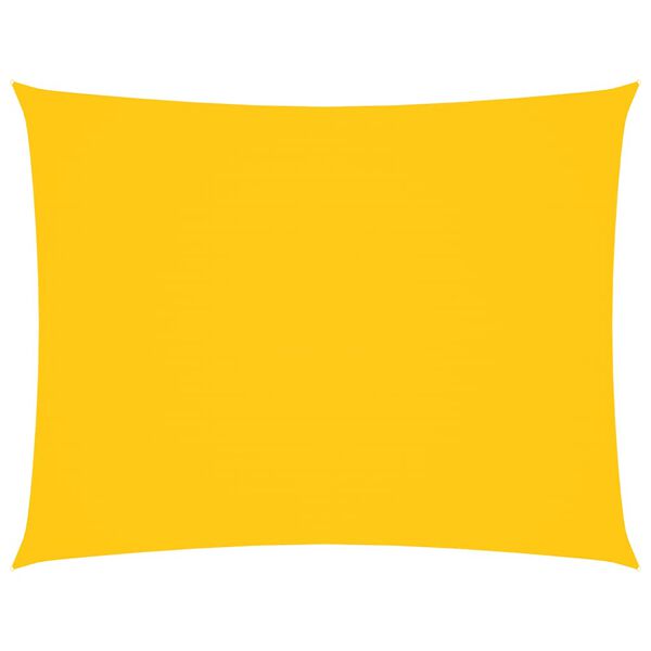 vidaXL Toldo de vela rectangular tela Oxford amarillo 6x8 m