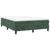 vidaXL Estructura Estructura de cama con somier terciopelo verde oscuro 140x190 cm