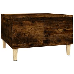 vidaXL Mesa de centro madera contrachapada roble ahumado 55x55x36,5 cm