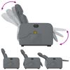 vidaXL Sill&oacute;n de masaje elevable el&eacute;ctrico cuero sint&eacute;tico gris