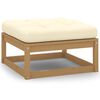 vidaXL Set de muebles de jard&iacute;n 11 pzs cojines madera pino marr&oacute;n miel