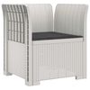 vidaXL Sill&oacute;n Individual con Coj&iacute;n Apariencia de Ratan PP Blanco