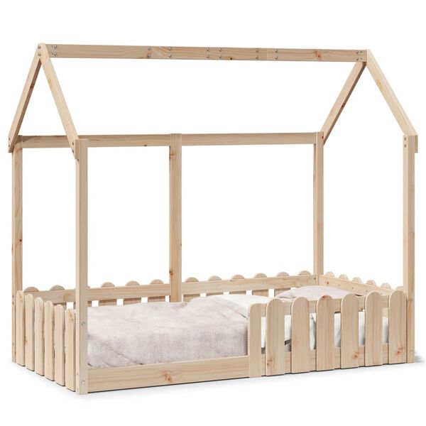 vidaXL Cama con forma de casa para ni&ntilde;os madera maciza pino 80x160 cm
