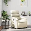 vidaXL Sillón reclinable de masaje cuero sintético crema