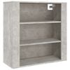 vidaXL Armario de pared madera contrachapada gris hormig&oacute;n 80x33x80 cm