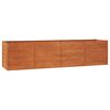 vidaXL Arriate oxidado de acero corten 320x80x77 cm